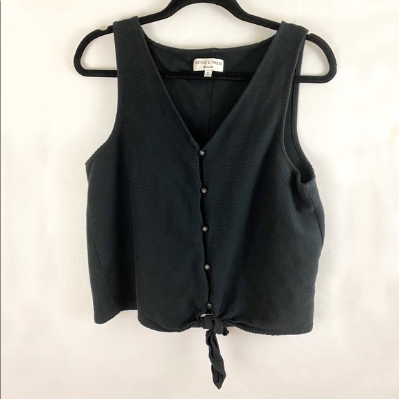 Madewell Tops - Madewell Texture & Thread black knot tank top